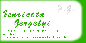 henrietta gergelyi business card